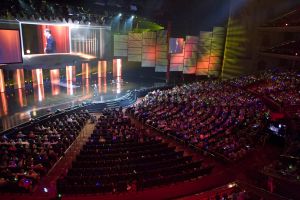 Large crowd for opening session at Corporate event in Las Vegas 